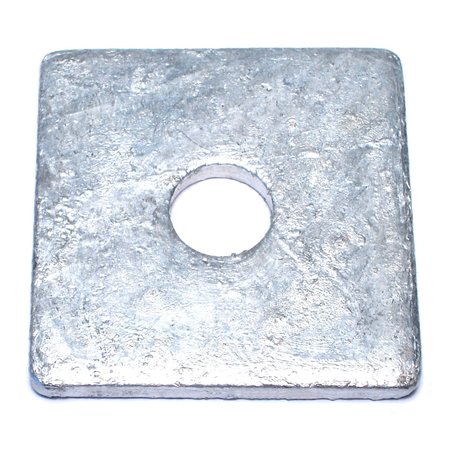 MIDWEST FASTENER Square Washer, Fits Bolt Size 5/8 in Steel, Galvanized Finish, 25 PK 09426